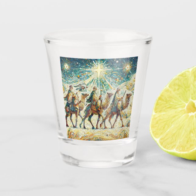 3 Wise men Shot Glass (Front)