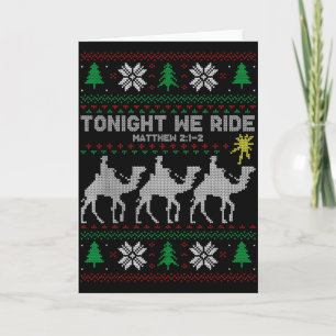3 Wise Men Tonight We Ride Christmas  Card