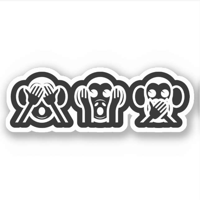 3 Wise Monkeys Emoji (Front)