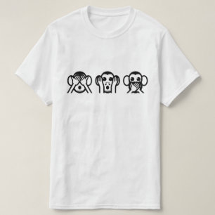 3 Wise Monkeys Emoji T-Shirt