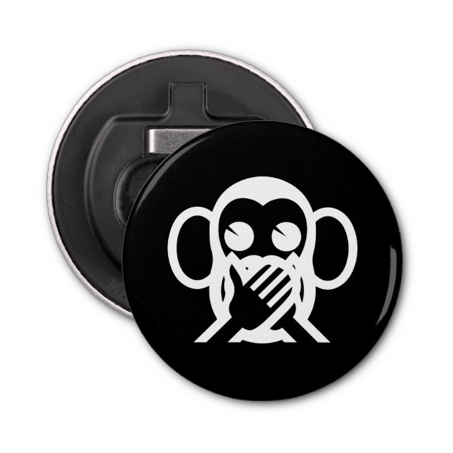 3 Wise Monkeys Iwazaru 言わざる Speak NO Evil Emoji Bottle Opener (Front)