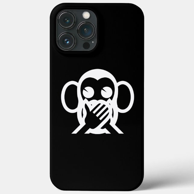3 Wise Monkeys Iwazaru 言わざる Speak NO Evil Emoji Case-Mate iPhone Case (Back)