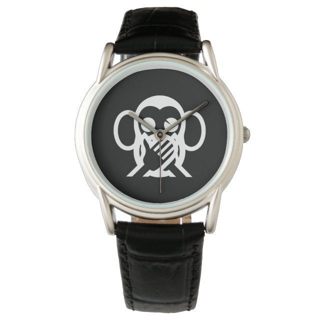 3 Wise Monkeys Iwazaru 言わざる Speak NO Evil Emoji Watch (Front)