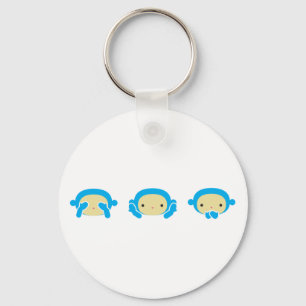 3 Wise Monkeys Key Ring