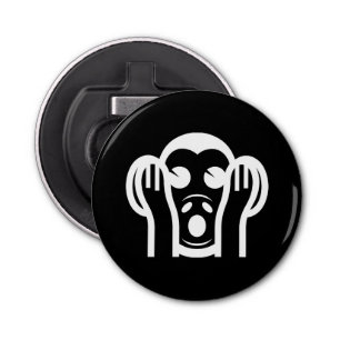 3 Wise Monkeys Kikazaru 聞かざる Hear NO Evil Emoji Bottle Opener