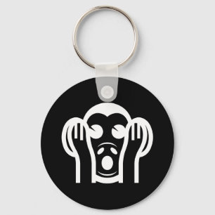 3 Wise Monkeys Kikazaru 聞かざる Hear NO Evil Emoji Key Ring