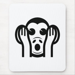 3 Wise Monkeys Kikazaru 聞かざる Hear NO Evil Emoji Mouse Mat