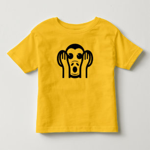 3 Wise Monkeys Kikazaru 聞かざる Hear NO Evil Emoji Toddler T-Shirt