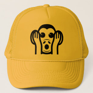 3 Wise Monkeys Kikazaru 聞かざる Hear NO Evil  Trucker Hat