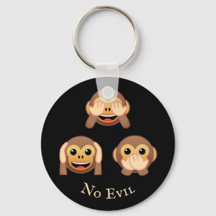 3 Wise Monkeys: see no evil, hear no evil, speak.. Key Ring