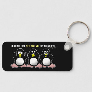 3 Wise Penguins Key Ring
