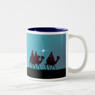 3 WISEMEN & STAR by SHARON SHARPE Two-Tone Coffee Mug