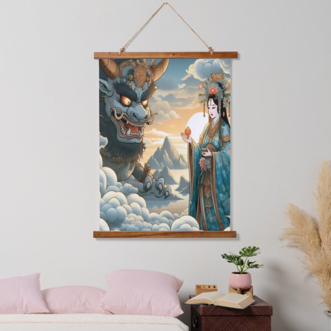 3 Wishes Oni Hanging Tapestry (Bedroom)