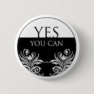 3 word quote-Yes You Can Button