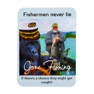 3"x4" Funny Fishermen's Refrigerator Magnet