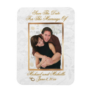 3"x4" Wedding Save The Date Photo Magnet