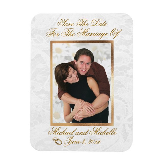 3"x4" Wedding Save The Date Photo Magnet (Vertical)