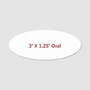 3" X 1.25" Oval Name Tag
