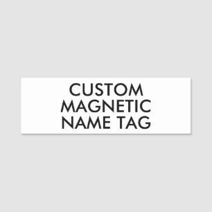 3" x 1" Custom Magnetic Name Tag Blank Template