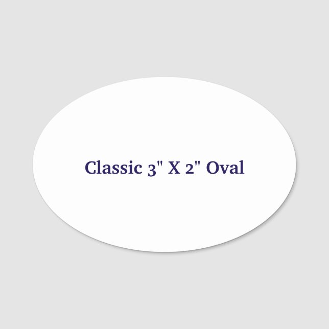 3" X 2" Oval Name Tag (Front)
