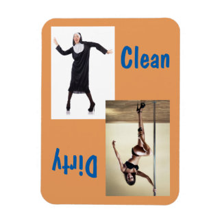 3" x 4" Dancing Nun & Sexy Dancer Clean/Dirty Magnet