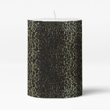 3" x 4" Leopard Print Pillar Candle