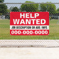 3' X 5' Help Wanted Banner