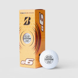 3 x Custom Personalised Bridgestone e6 Golf Balls
