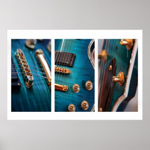 3 x guitars poster