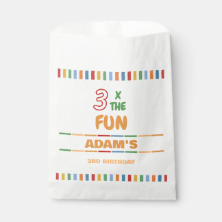 3 X The Fun Colourful Birthday Favour Bags