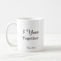 3 Year Anniversary Mug – First Wedding Anniversary