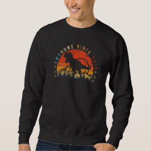 3 Year Old Awesome Since 2019 3rd Birthday Dinosa Sweatshirt