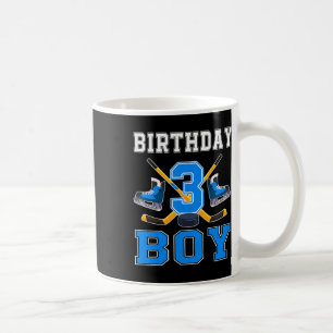 3 Year Old Birthday Boy Ice Hockey 3rd Party Coffee Mug