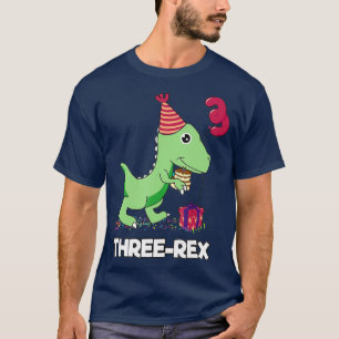3 year old birthday gift Boy  Dinosaur Three Rex T-Shirt