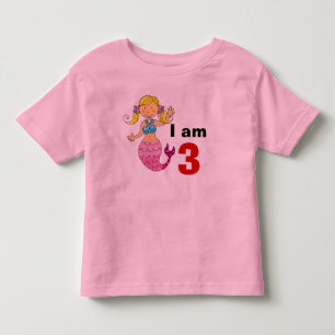 3 year old birthday mermaid girl toddler T-Shirt