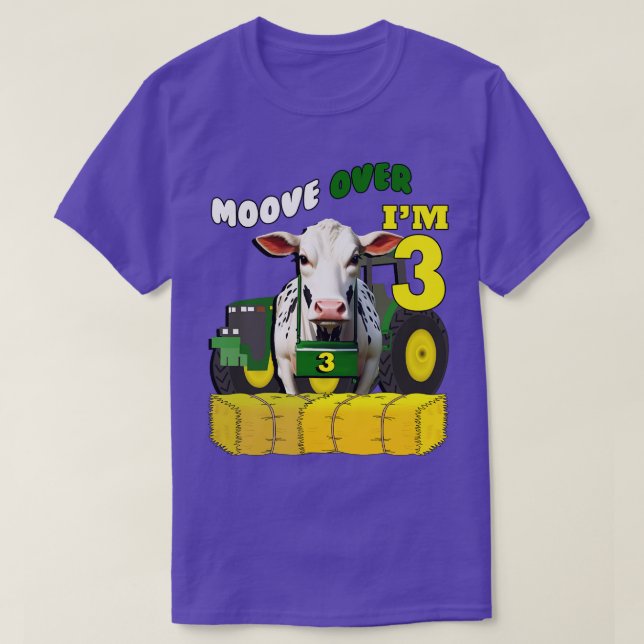 3 Year Old Farming Birthday T-Shirt (Design Front)