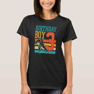 3 Year Old Ice Hockey Themed 3rd Birthday Party Su T-Shirt