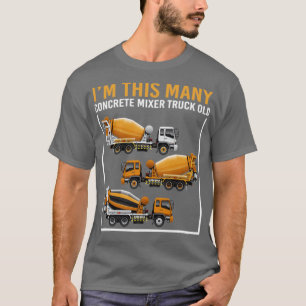 3 year old Im This Many Concrete Mixer Truck 3rd B T-Shirt