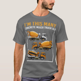 3 year old Im This Many Concrete Mixer Truck 3rd B T-Shirt