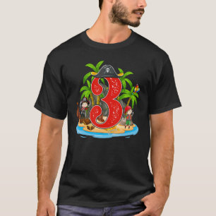 3 Year Old Pirate Birthday Arr Pirates Ship Arr 3r T-Shirt