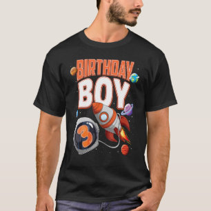 3 Year Old Spaceship Boy 3rd Birthday Space Shuttl T-Shirt