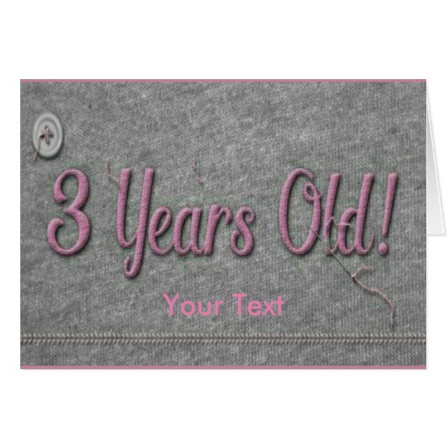 3 Years Old (Front Horizontal)