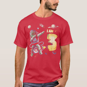 3 Years Old Birthday Boy Astronaut Space 3rd Birth T-Shirt