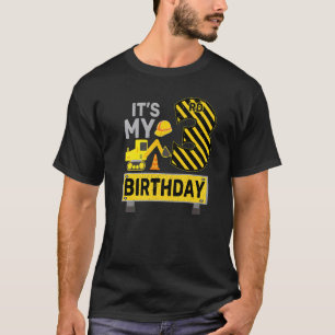3 Years Old Boy It's My 3rd Birthday Construction T-Shirt