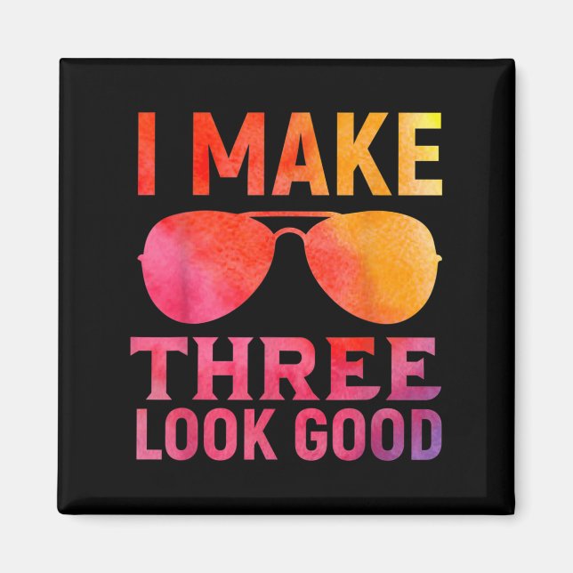 3 Years Old Kids Birthday Quote Graphics Funny 3rd Magnet (Front)