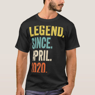 3 Years Old  Legend Since April 2020 3rd Birthday T-Shirt