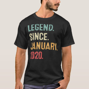 3 Years Old  Legend Since January 2020 3rd Birthda T-Shirt