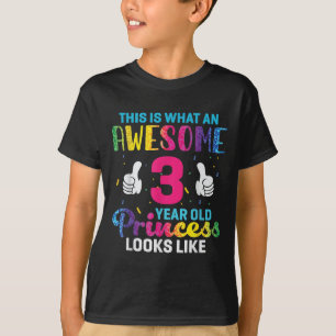 3 Years Old Princess Birthday Quote 3rd B-day Kids T-Shirt