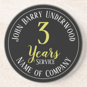 3 Years Service Staff Award Coaster