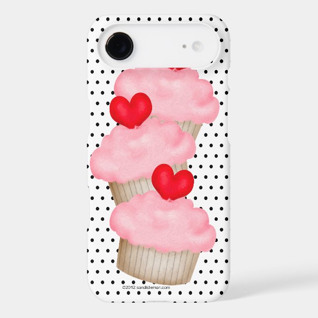 3 Yummy Cupcakes Case-Mate iPhone Case (Back)